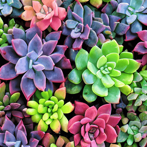 📷 Rainbow Succulents by Creative Fabrica